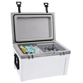 Insulated Portable Cooler, 52 qt, Ice Retention Hard Cooler with Heavy Duty Handle, Ice Chest Lunch Box for Camping, Beach, Picnic, Travel, Outdoor