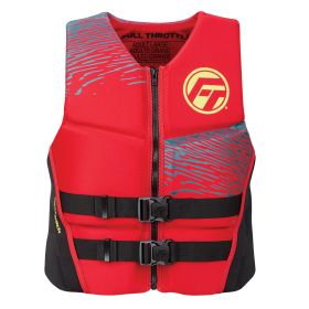 Full Throttle Men'S Rapid-Dry Flex-Back Life Jacket - L - Red/Black