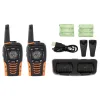 Cobra® microTALK® ACXT645 Rechargeable Walkie-Talkies for Family with NiMH Batteries, up to 35-Mile Range, FRS 22 Channels, Waterproof, NOAA®, Pair