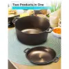 BLACK+DECKER™ 5-Qt. Cast-Iron Dutch Oven with 10.25-In. Skillet Lid, Pre-Seasoned, Bronze Finish with Polished Interior, BDK202BR