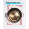 BLACK+DECKER™ 5-Qt. Cast-Iron Dutch Oven with 10.25-In. Skillet Lid, Pre-Seasoned, Bronze Finish with Polished Interior, BDK202BR