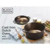 BLACK+DECKER™ 5-Qt. Cast-Iron Dutch Oven with 10.25-In. Skillet Lid, Pre-Seasoned, Bronze Finish with Polished Interior, BDK202BR