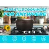 BLACK+DECKER™ 5-Qt. Cast-Iron Dutch Oven with 10.25-In. Skillet Lid, Pre-Seasoned, Bronze Finish with Polished Interior, BDK202BR