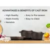 BLACK+DECKER™ 5-Qt. Cast-Iron Dutch Oven with 10.25-In. Skillet Lid, Pre-Seasoned, Bronze Finish with Polished Interior, BDK202BR