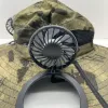 Camouflage Outdoor Hat With Dual Cooling Fans Solar And Usb Rechargeable