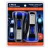2 Pack Mini 2 In 1 Led Flashlight Set With Side Work Light