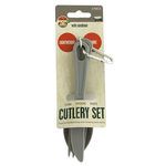 Camping Cutlery Set With Carabiner