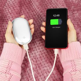 Fresh Fab Finds Portable Hand Warmer 5000mAh Power Bank Rechargeable Pocket Warmer Double-Sided Heating Handwarmer