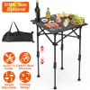 Fresh Fab Finds Portable Folding Camping Table With Adjustable Height Rustproof Carbon Steel Foldable Roll-Up Camping Table for Picnic Camping Hiking
