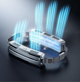 Portable Waist Fan with 2 Cooling Plates, Wearable Belt Clip on Fan 5000mAh Rechargeable 3 Speeds 6000RPM Strong Airflow