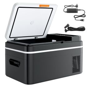 Car Refrigerator, DC 12/24V AC100-240V Compressor Electric Cooler, -4°F to 68°F Car Fridge with APP Control, 23 QT Cars Freezer for RVs, Campsites