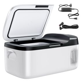 Car Refrigerator, DC 12/24V AC100-240V Compressor Electric Cooler, -4°F to 68°F Car Fridge with APP Control, 16 QT Cars Freezer for RVs, Campsites