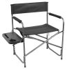 Director Chair with Side Table, Black