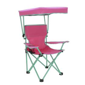 Kids Canopy Chair with Safety Lock (125 lb. Capacity), Pink/Green
