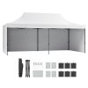 10x20 FT Pop up Canopy with Removable Sidewalls, Instant Canopies Portable Gazebo & Wheeled Bag, UV Resistant Waterproof