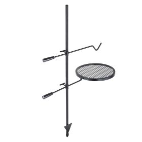Swivel Campfire Grill, Fire Pit Grill Grate over Fire Pits, Heavy Duty Steel Grill Grates, 360° Adjustable Open Fire Outdoor Cooking Equipment
