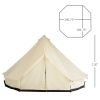 16.5' Large Family Tent 10 Persons Waterproof Teepee Bell Tents Hunting Camp Huge Four Season
