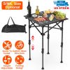 Fresh Fab Finds Portable Folding Camping Table With Adjustable Height Rustproof Carbon Steel Foldable Roll-Up Camping Table for Picnic Camping Hiking