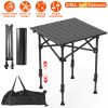 Fresh Fab Finds Portable Folding Camping Table With Adjustable Height Rustproof Carbon Steel Foldable Roll-Up Camping Table for Picnic Camping Hiking