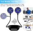 10000mAh Portable Neck Fan Rechargeable, 48Hrs Long-Lasted Wearable Personal Fans, Hands Free Necklace Fans, Hanging Cooling Fan for Travel, Hiking