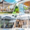3.3 x 8.2 Feet Clear Waterproof Tarp, Transparent Heavy Duty PVC Vinyl Tarpaulin Cover with Grommets, Anti-Tear Waterproof for Patio Outdoor Camping