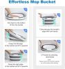 Collapsible Bucket 16L with Handles, Cleaning Mop Bucket Space Saving Foldable Silicone Tub for Laundry Storage Camping