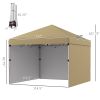 Party Ready Pop Up Canopy 10x10 Sidewalls Weight Bags Height Adjustable Events