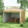 Party Ready Pop Up Canopy 10x10 Sidewalls Weight Bags Height Adjustable Events