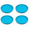 4 Pack Bpa Free 7" Round Plates In Assorted Colors