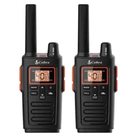 Cobra® RX380 32-Mile-Range Weather-Resistant 2-Way Radios, 2 Pack (Color: Black)