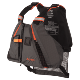 Onyx MoveVent Dynamic Paddle Sports Life Vest - XS / SM (Color: Orange and Black)
