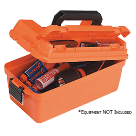Plano Small Shallow Emergency Dry Storage Supply Box (Color: Orange)