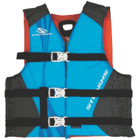 Stearns Antimicrobial Nylon Vest Life Jacket - 30-50Lbs (Color: Blue)