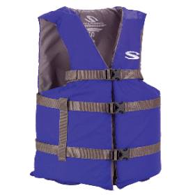 Stearns Adult Life Vest Uscg Approved Type III PFD - Oversize Fit (Color: Blue)