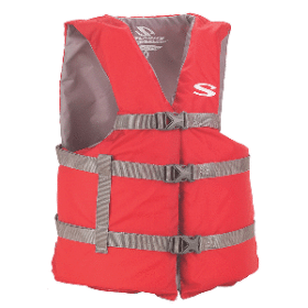 Stearns Adult PFD Life Vest - Universal (Color: Red)
