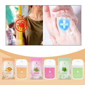 Portable Pocket Hand Sanitizer Spray 38ML, Moisturizing Travel Hand Sanitizer with Natural Fruit & Plant Scent (Style: green tea)