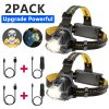 12000000lm LED Headlamp USB Rechargeable Headlight Head Torch Lamp Flashlight