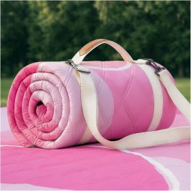Waterproof Picnic Blanket Outdoor Camping Beach Mat Extra Large Foldable Car Essential Roadtrip Gadget Rv Accessories Glamping Tent Gear Must Haves Hi (Size: Abstract Pink   80''*80'')