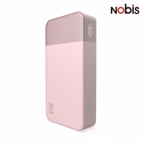 NOBIS 45W Fast Charging Power Bank 20000mAh Laotop Travel Essential Portable Cell Phone Charger with USB-C Input and Output (Color: Pink)