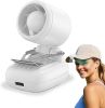 Portable Clip on Fan, 3-in-1 Hands-Free Mini Hat Fans, Battery Powered Personal Fan with 3 Speeds for Hiking, Fishing, Camping,Running, Travel