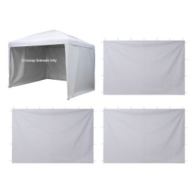 Canopy Sidewalls, Fit for 10 x 10 ft Pop Up Canopy Tent, Tent Side Walls with Waterproof and Sunlight Protection Layer for Outdoor Event Tents (Type: Zippered Connection Type, Size: 3 Sides, 10x10 ft)