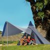 Teepee Camping Tent Easy Set-Up with Porch Blue for 2-3 Person Outdoor Hiking