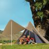 Teepee Camping Tent: 2-3 Person Easy Setup with Porch for Outdoor Hiking