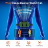 Portable Waist Fan 16000mAh,Dual Brushless Motors,5 Speeds Belt Clip Fan Up to 25H Runtime,Wide-Range Airflow,3 Light Modes including SOS