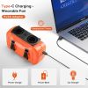 Portable Waist Fan 16000mAh,Dual Brushless Motors,5 Speeds Belt Clip Fan Up to 25H Runtime,Wide-Range Airflow,3 Light Modes including SOS