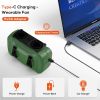 Portable Waist Fan 16000mAh,Dual Brushless Motors,5 Speeds Belt Clip Fan Up to 25H Runtime,Wide-Range Airflow,3 Light Modes including SOS