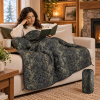 Packable Quilted Camping Blanket, 82 x 58 in, Outdoor Throw with Stuff Sack