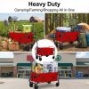 680LBS Heavy Duty Folding Wagon Cart, All-Terrain Collapsible Utility Wagon with Extra Large Capacity, Compact Foldable Pull Cart for Camping